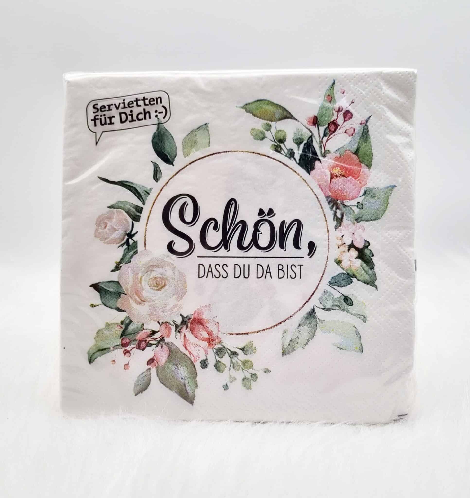 Serviette - Schön, dass Du da Bist - Zauberhaftes by Tina