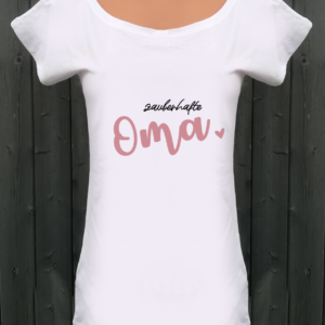 weißes T-Shirt zauberhafte Oma roségold